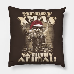 Merry Xmas Ya Filthy Animal Pillow