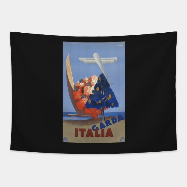 Retro poster - pub - vintage - italy - italy - italia Tapestry by Labonneepoque