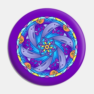 Dolphin Mandala Pin