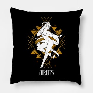 Aries zodiac design Pillow