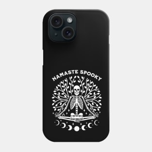 Namaste Spooky Halloween Skeleton Yoga Phone Case