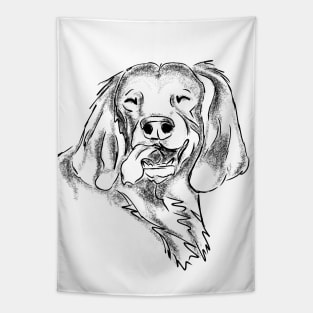 Happy Gordon Setter, sketch Tapestry