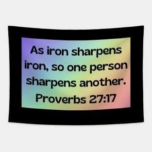 Bible Verse Proverbs 27:17 Tapestry