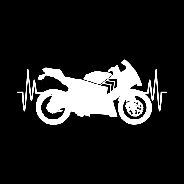 Grandpa Motorcycle Heartbeat T-Shirt by avshirtnation