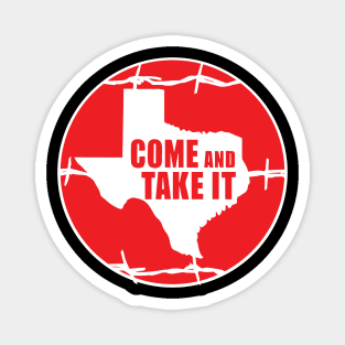 Come and take it, Texas, razor wire Magnet