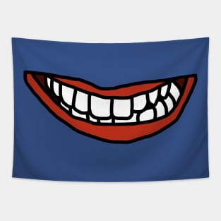 Red Lips White Teeth Mouth Tapestry