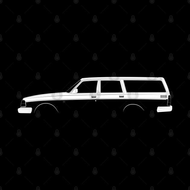 Volvo 240 Kombi Silhouette by Car-Silhouettes