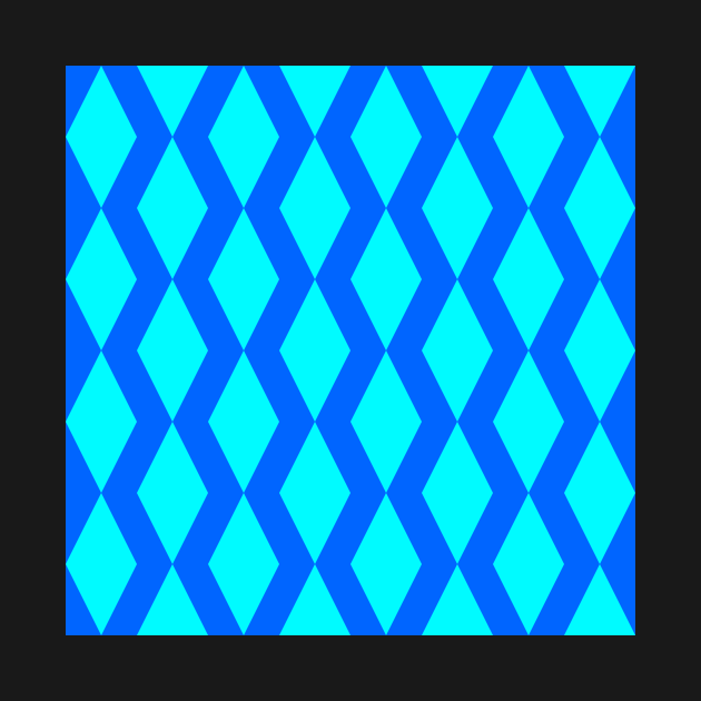 teal and blue diamond geometric design pattern by pauloneill-art