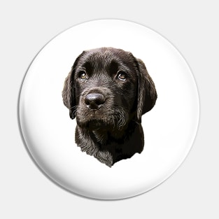 Labrador Retriever Black Puppy Dog Pin