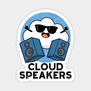 Cloud Speakers Cute Weather Pun Magnet