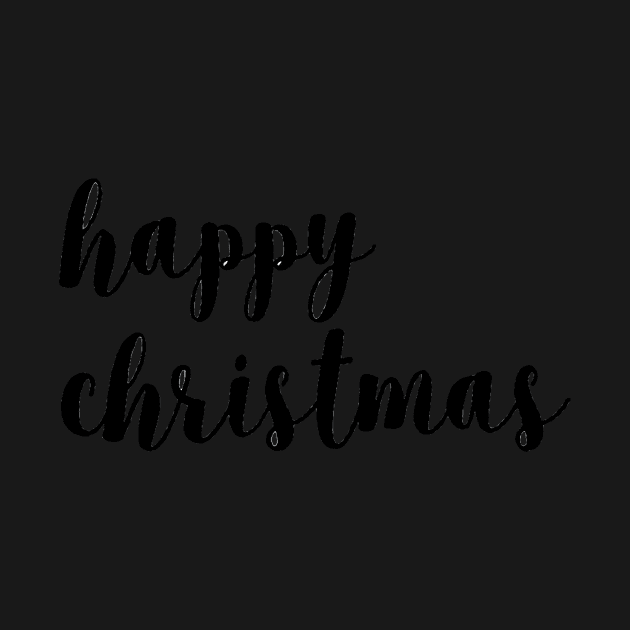 happy christmas lettering by dreamtravel