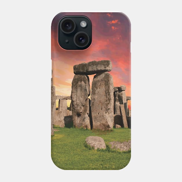 STONEHENGE Pop Art Phone Case by BruceALMIGHTY Baker