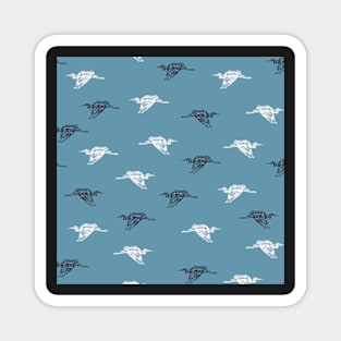 Great Kamouraska Heron - blue background Magnet