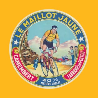 Yellow Jersey -- Vintage Francophile Cheese Label T-Shirt