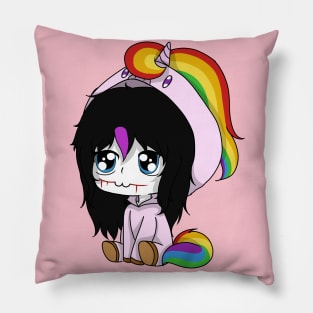 creepypasta unicorn (nina the killer) Pillow