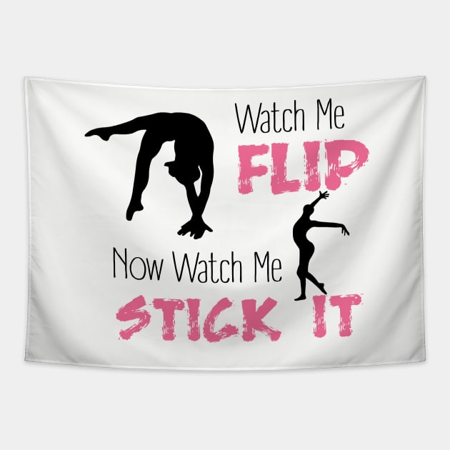 Watch Me Flip, Now Watch Me Stick It Tapestry by sportartbubble