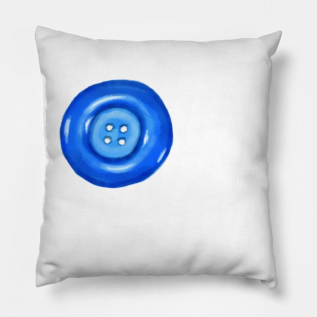 Blue Button Pillow by melissamiddle