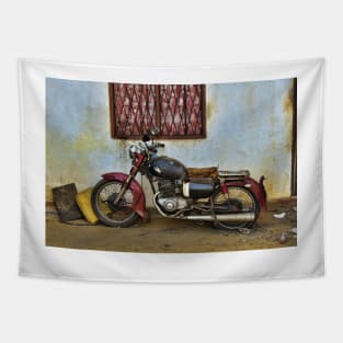 Old Motorbike - Sri Lanka Tapestry