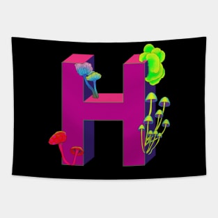 Monogram H neon Tapestry