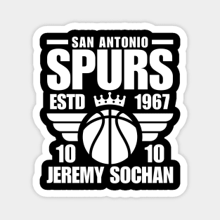 San Antonio Spurs Jeremy Sochan 10 Basketball Retro Magnet