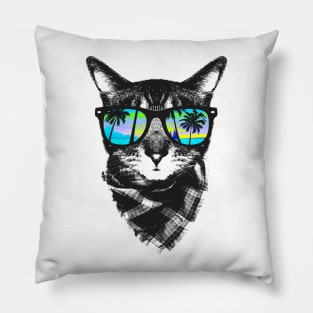 Summer time kitten Pillow