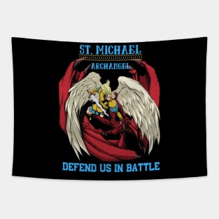 St. Michael - Defend Us In Battle Tapestry