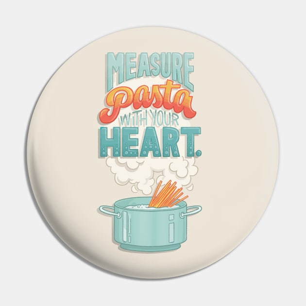 Measure Pasta with your Heart Pin by polliadesign