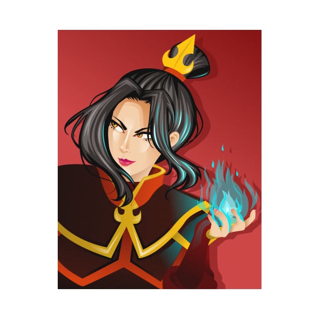 Azula Avatar Blue Fire by kaelabp