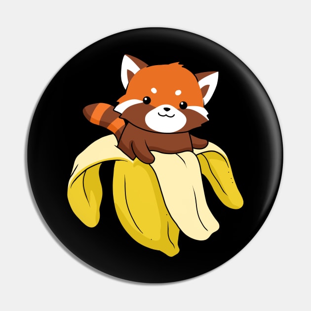 Funny Red Panda Shirt Kids Banana Gift Men Women Red Panda Pin by PomegranatePower