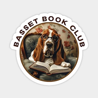 Basset Hound Gifts for Book Lovers Magnet