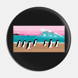 Penguins and Dolphins Pin