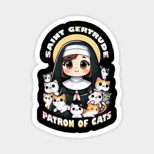 St. Gertrude of Nivelles Patron Saint of Cats Lovers Magnet