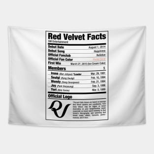 Red Velvet Nutritional Facts 2 Tapestry