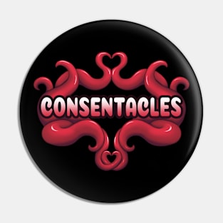 Red Consentacles Pin