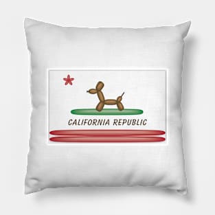 California Balloon Dog Flag Pillow