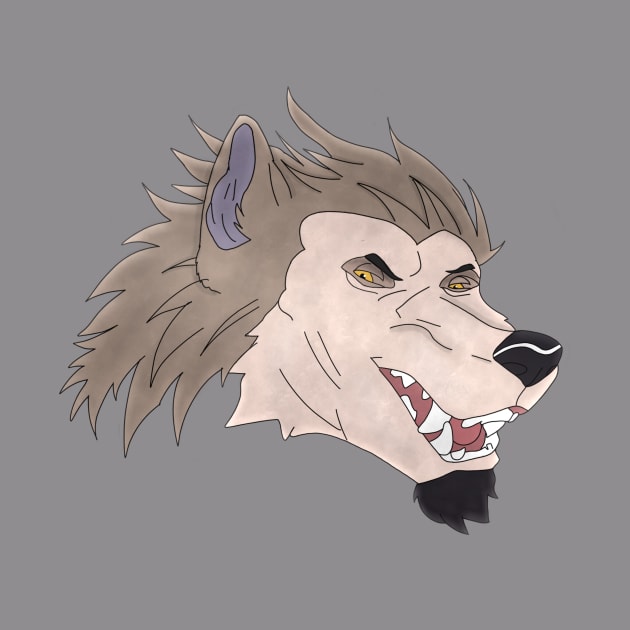 Anthro wolf face by Veleno