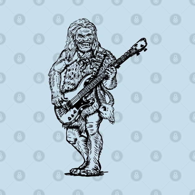 SEEMBO Neanderthal Playing Guitar Guitarist Musician Band by SEEMBO