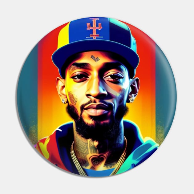 Nipsey Graphic Pin by musicgeniusart