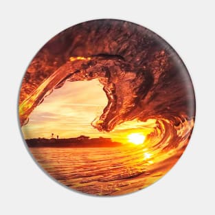 Sunset In The Waves Pin