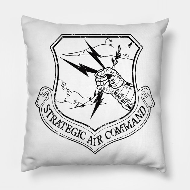 Strategic Air Command - Large Black Logo Pillow by Wykd_Life