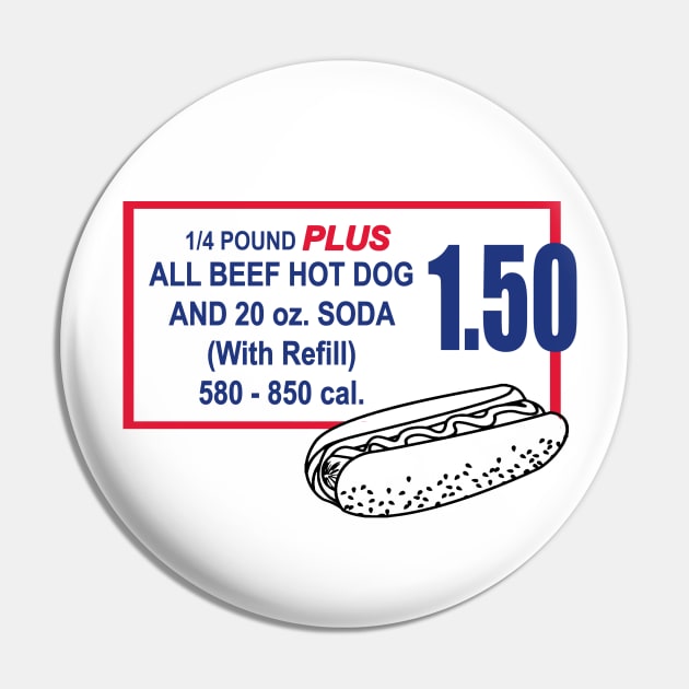 $1.50 Hot Dog Pin by Meat Beat