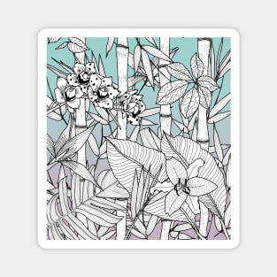 Jungle Flowers Magnet