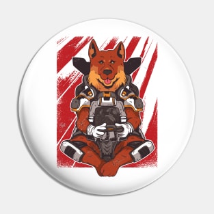 German Shepard Gaming Dog Pin