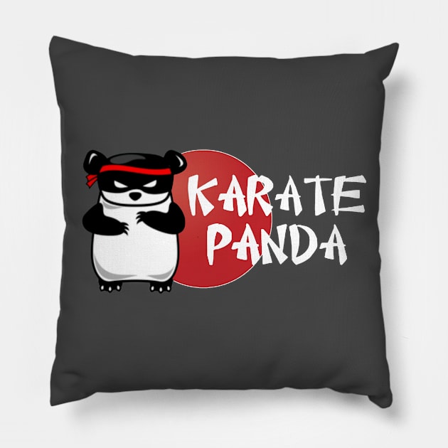 karate panda Pillow by lilynamaste