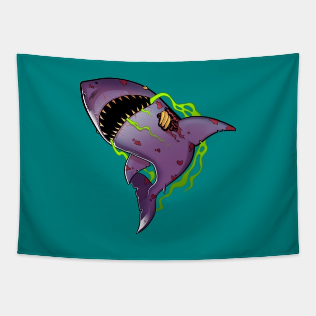 Dead Shark Tapestry by tommartinart