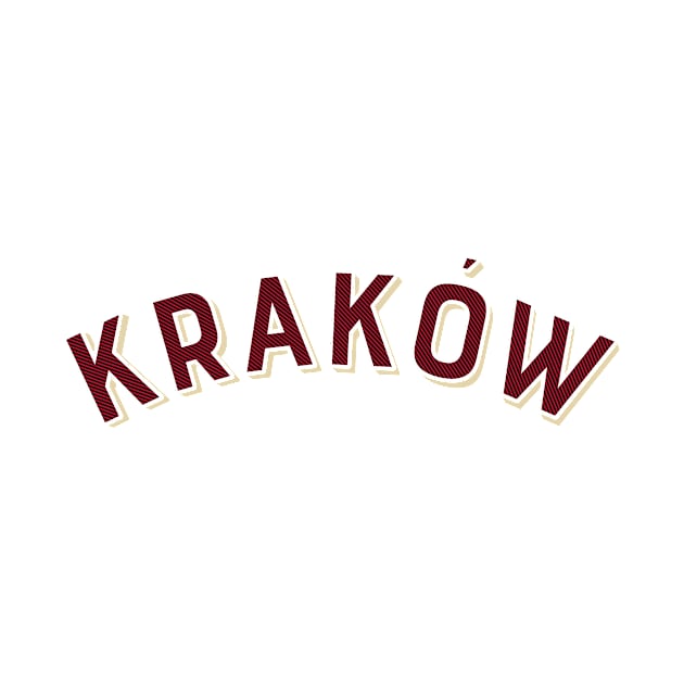 Kraków Poland Vintage Arched Type by Hashtagified