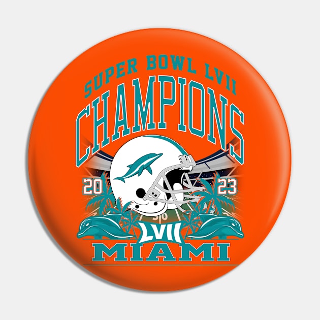 Miami Dolphins Vintage Retro Pin