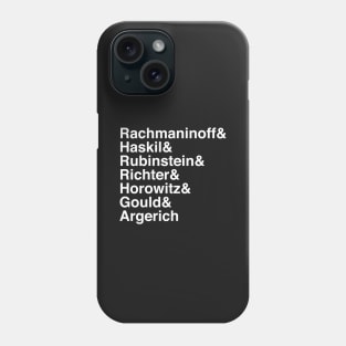 Helvetica Pianists Phone Case