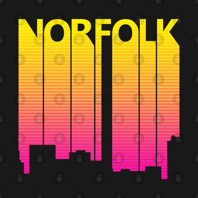 Retro 1980s Norfolk Skyline by GWENT