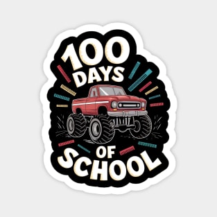 100 Days Of School Monster Truck Boy Kid 100th Day Of School Magnet